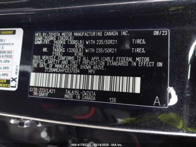2T2BAMCA4PC037694 Lexus Rx 350 Luxury