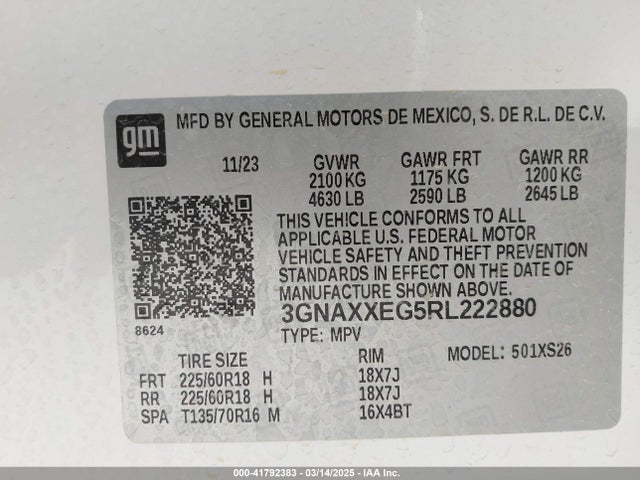 Chevrolet Equinox Awd Premier 2024 3GNAXXEG5RL222880 Image 9