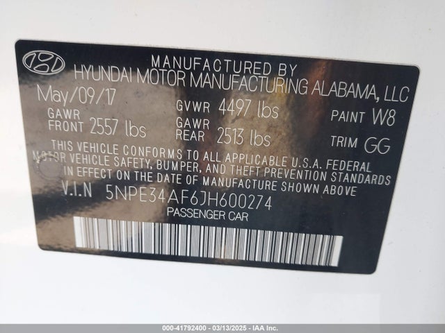 Hyundai SONATA SEL 2018 5NPE34AF6JH600274 Image 9