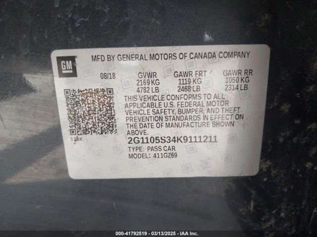 2G1105S34K9111211 Chevrolet Impala Premier