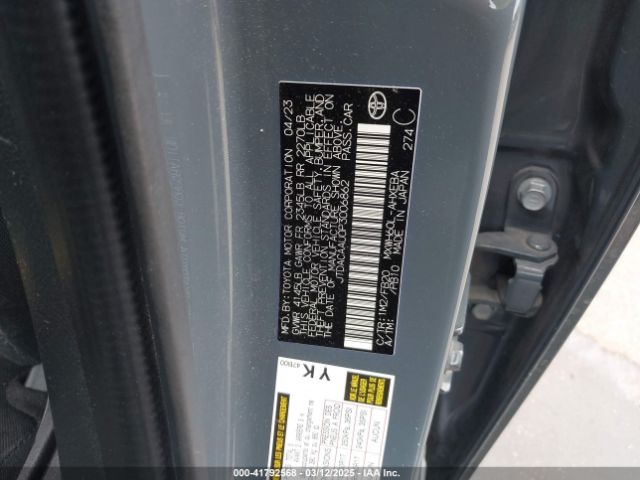 JTDACAAU0P3006862 Toyota Prius Le