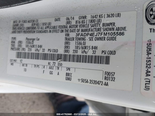 Ford 2015 2015 3FADP4EJ7FM105586 Image 9