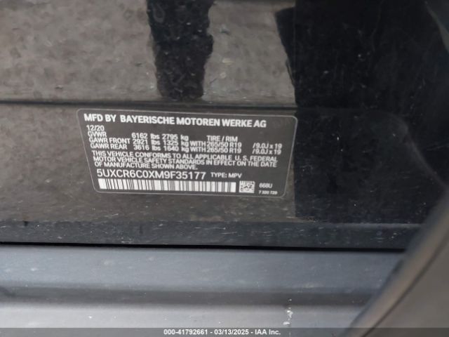 2021 BMW X5 5UXCR6C0XM9F35177 Photo 8