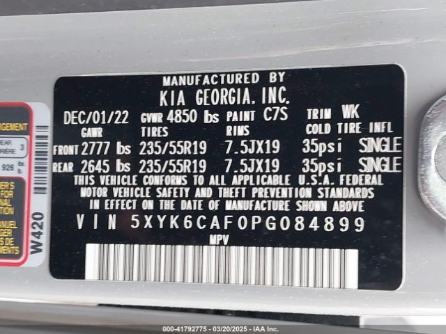 5XYK6CAF0PG084899 KIA Sportage X-line
