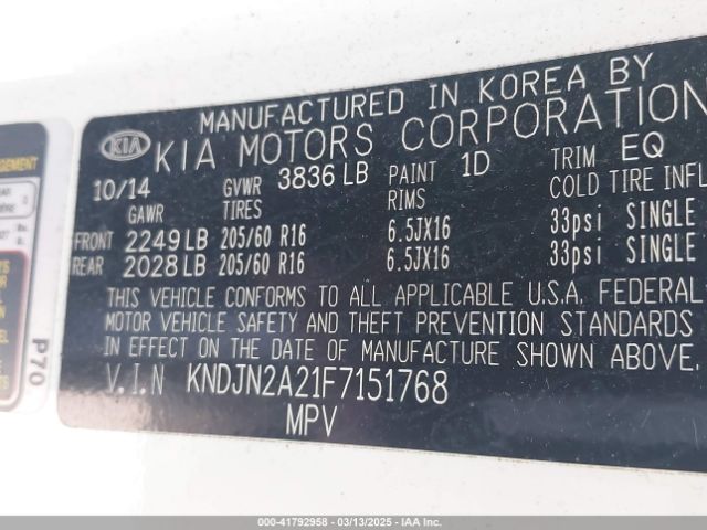KNDJN2A21F7151768 KIA Soul