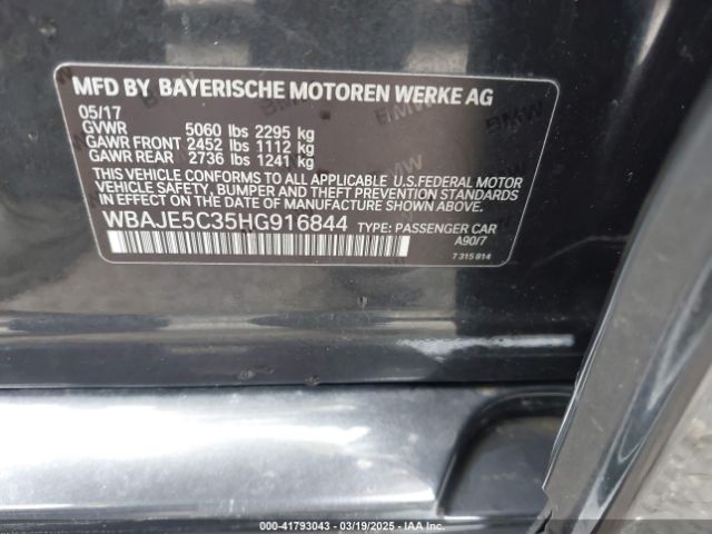 WBAJE5C35HG916844 BMW 540I