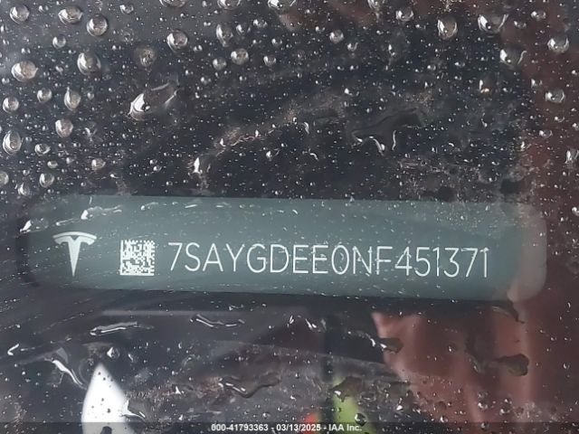 2022 TESLA MODEL Y 7SAYGDEE0NF451371 Photo 8