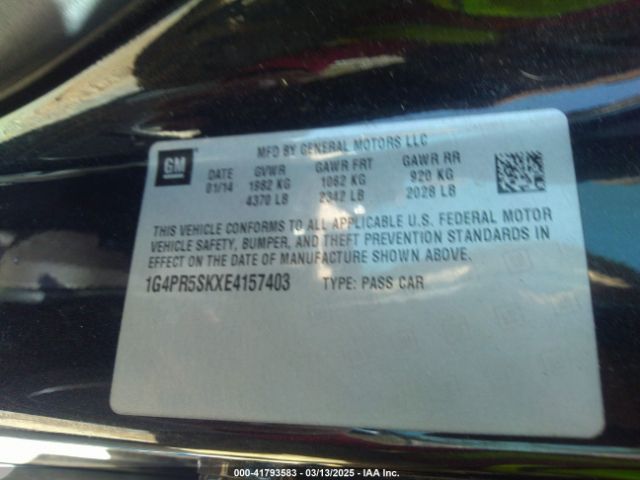 1G4PR5SKXE4157403 Buick Verano Convenience Group