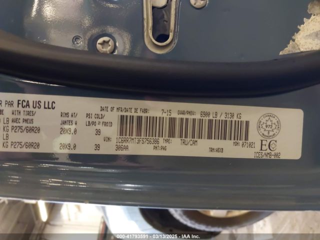 1C6RR7MT3FS756386 RAM 1500 Sport