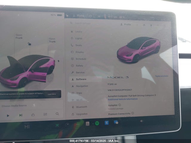 5YJ3E1EA2PF612427 Tesla Model 3 Rear-wheel Drive