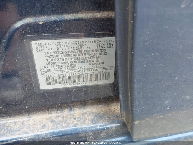 3N1AB7AP0KY234217 Nissan SENTRA S