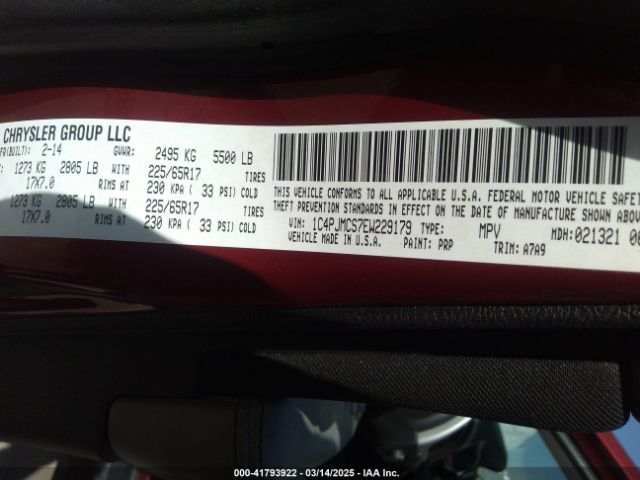 1C4PJMCS7EW229179 Jeep Cherokee Latitude