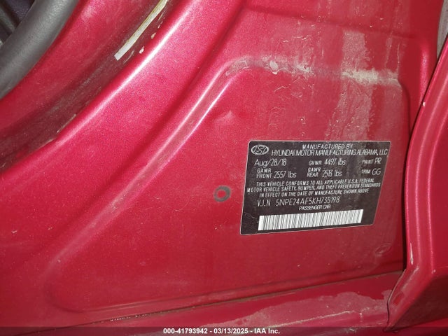 Hyundai SONATA SE 2019 5NPE24AF5KH735198 Image 9