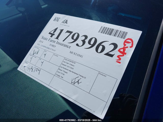 1ZVBP8AM8E5274347 Ford Mustang V6