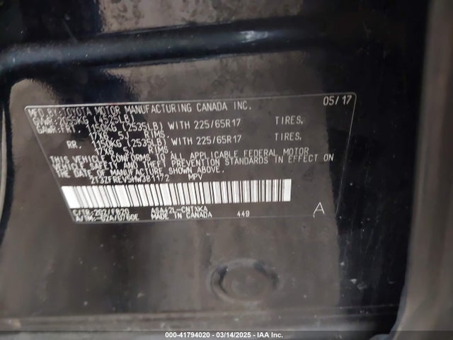 2T3ZFREV5HW381172 Toyota RAV4 LE