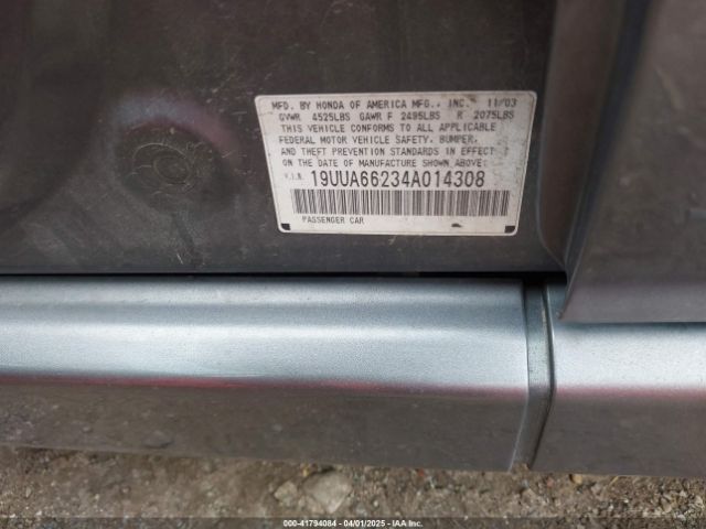 2004 ACURA TL 19UUA66234A014308 Photo 8