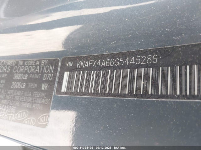 KNAFX4A66G5445286 KIA FORTE LX