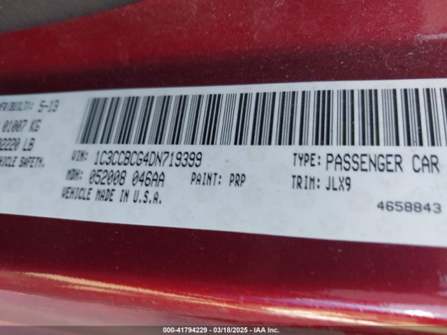 2013 CHRYSLER 200 1C3CCBCG4DN719399 Photo 8