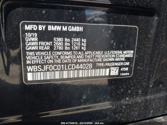 WBSJF0C01LCD44028 BMW M5 Competition