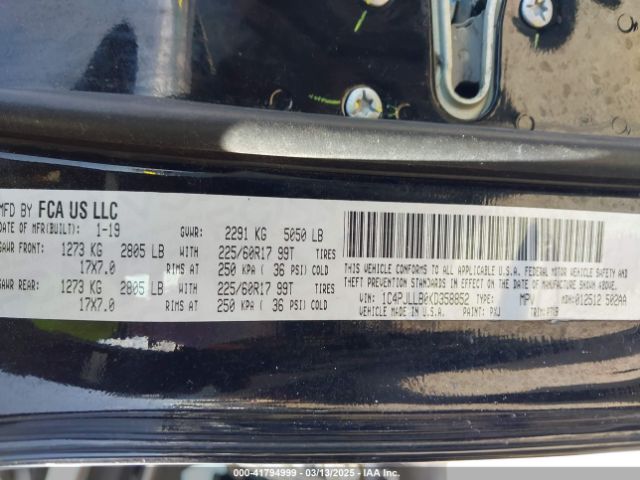1C4PJLLB0KD358852 Jeep Cherokee Latitude Plus Fwd