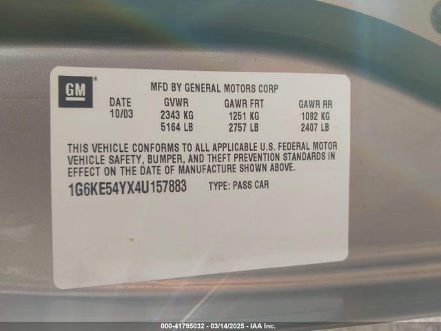2004 CADILLAC DEVILLE 1G6KE54YX4U157883 Photo 8