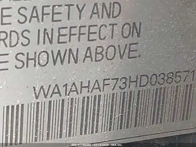 WA1AHAF73HD038571 Audi Q7 2.0t Premium