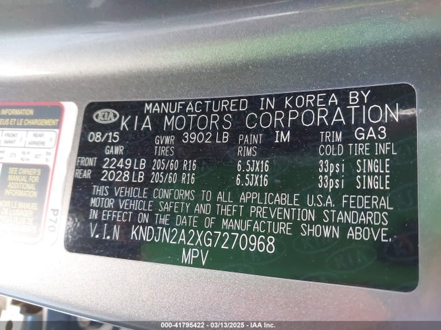 KNDJN2A2XG7270968 KIA Soul