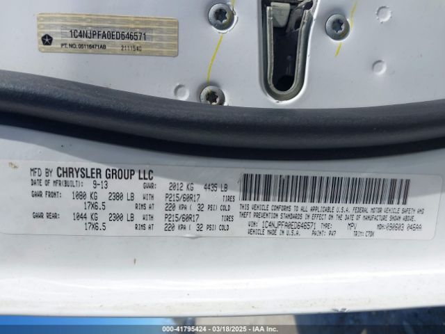 1C4NJPFA0ED646571 Jeep Patriot Latitude