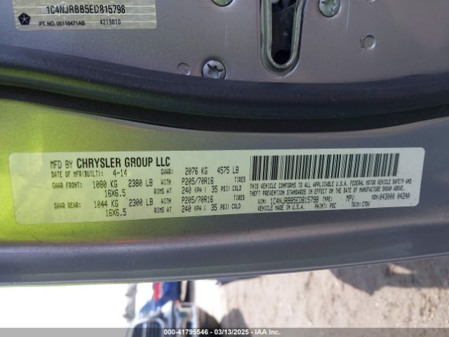 1C4NJRBB5ED815798 Jeep Patriot Sport