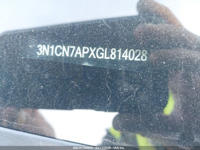3N1CN7APXGL814028 Nissan Versa 1.6 S/1.6 S+/1.6 Sl/1.6 Sv