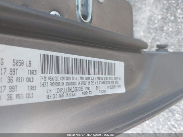 1C4PJLLBXLD561393 Jeep Cherokee Latitude Plus Fwd