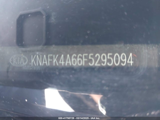 KNAFK4A66F5295094 KIA FORTE LX