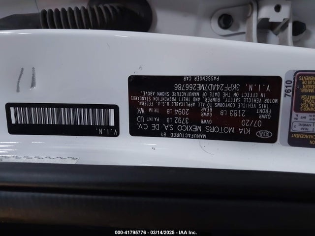 KIA Forte Lxs 2021 3KPF24AD7ME266786 Image 9