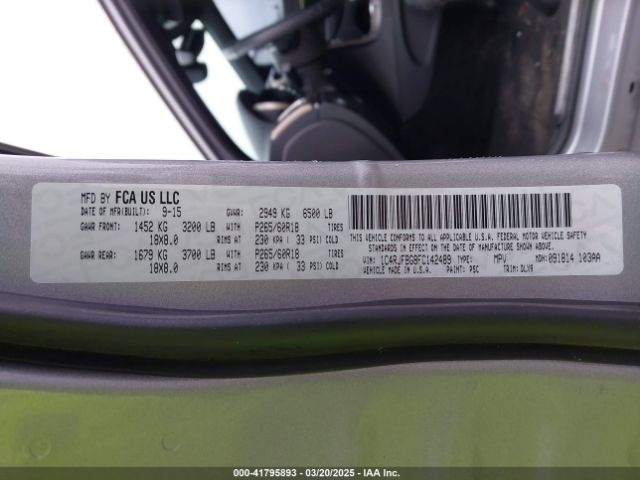 1C4RJFBG8FC142489 Jeep Grand Cherokee Limited