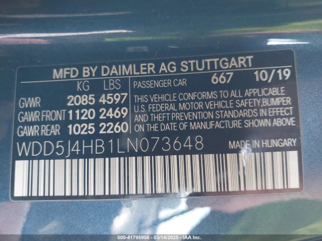2020 MERCEDES-BENZ CLA 250 WDD5J4HB1LN073648 Photo 8
