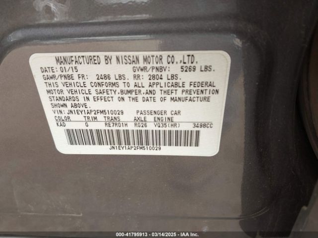 JN1EY1AP2FM510029 Infiniti Q70H
