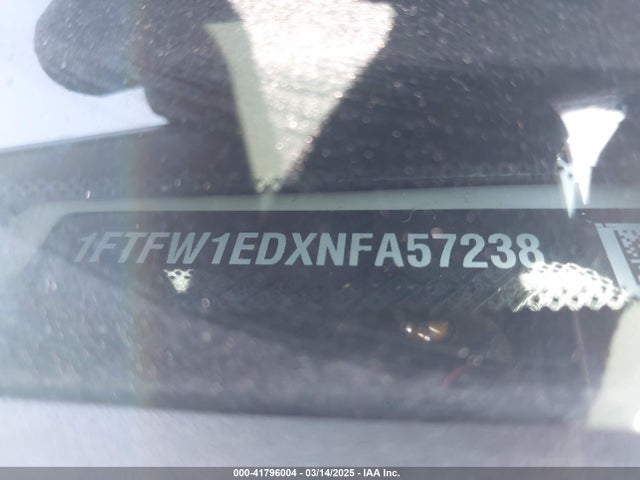 1FTFW1EDXNFA57238 Ford F-150 Lariat