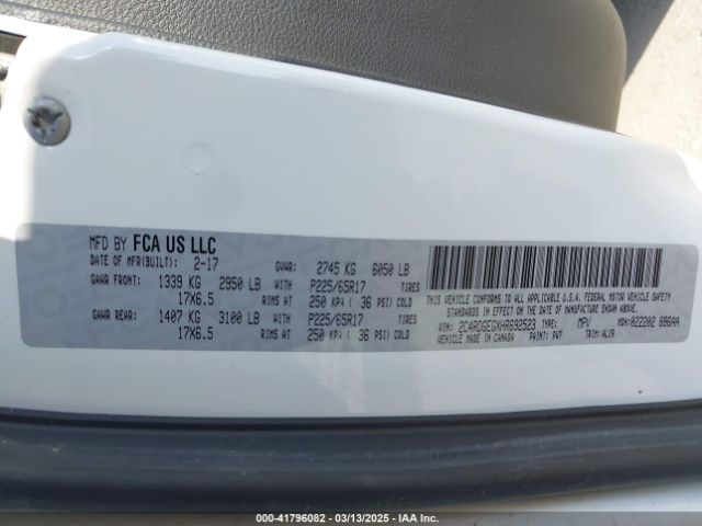 2C4RDGEGXHR692523 Dodge Grand Caravan Gt