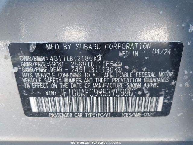 JF1GUAFC9R8375996 Subaru Impreza Sport 5-door