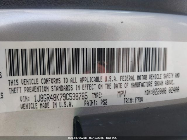 2009 JEEP GRAND CHEROKEE 1J8GR48K79C538765 Photo 8