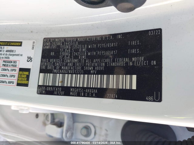 7MUCAABG7NV013235 Toyota Corolla Cross Le