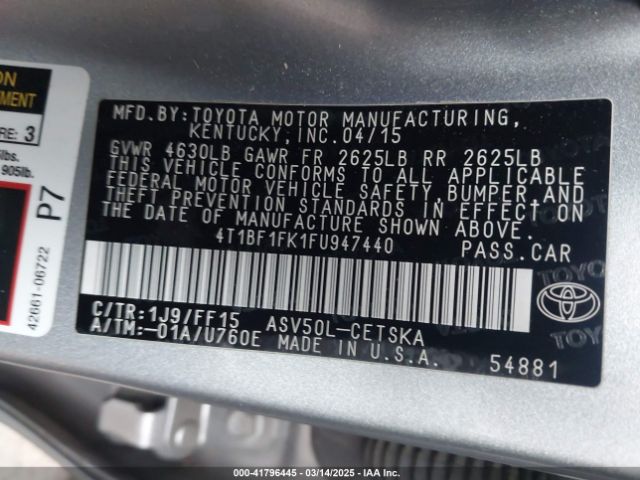 4T1BF1FK1FU947440 Toyota CAMRY SE