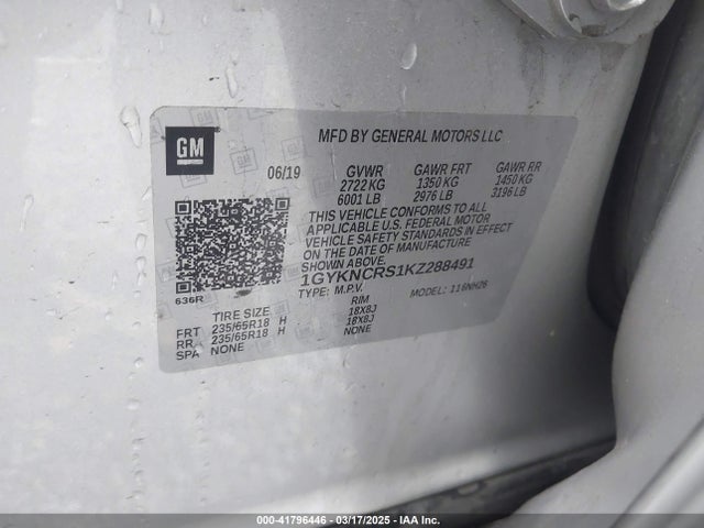 2019 CADILLAC XT5 1GYKNCRS1KZ288491 Photo 8