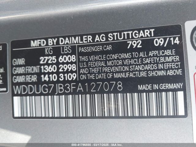2015 MERCEDES-BENZ S 63 AMG WDDUG7JB3FA127078 Photo 8