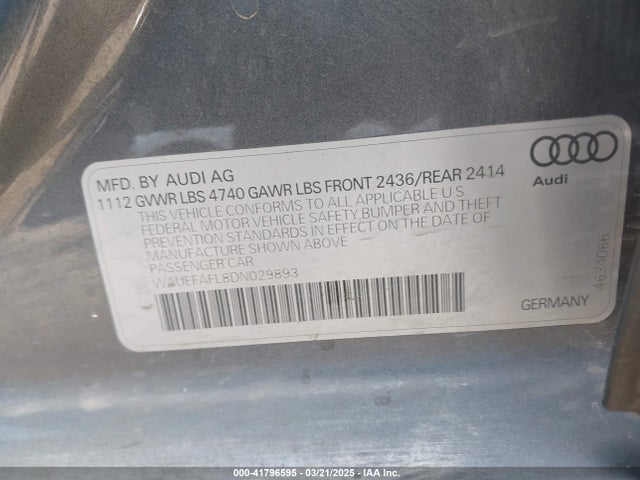 2013 AUDI A4 WAUEFAFL8DN029893 Photo 8