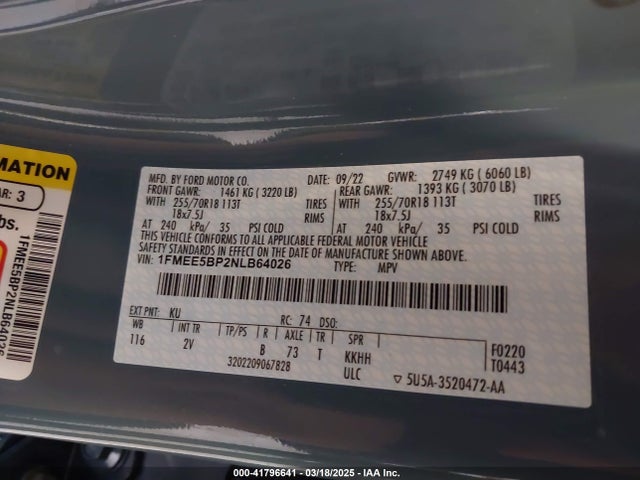 Ford Bronco Outer Banks 2022 1FMEE5BP2NLB64026 Image 9