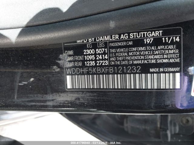 WDDHF5KBXFB121232 Mercedes-Benz E 350