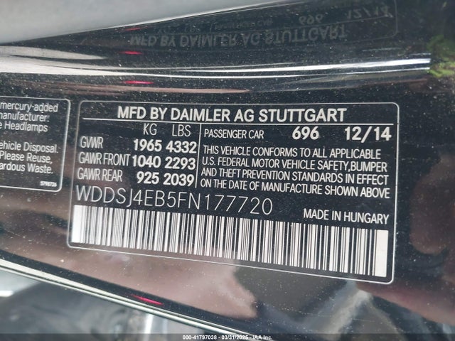Mercedes-Benz CLA 250 2015 WDDSJ4EB5FN177720 Image 9