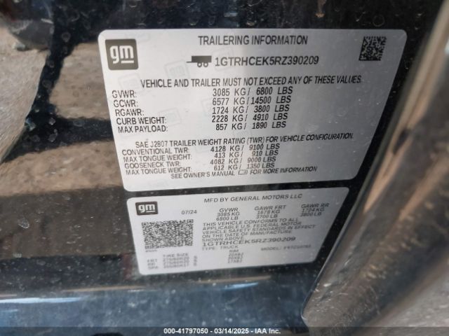 1GTRHCEK5RZ390209 GMC Sierra 1500 2wd Double Cab Standard Box Elevation
