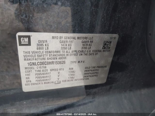 1GNLCDEC8HR153626 Chevrolet Tahoe Commercial Fleet